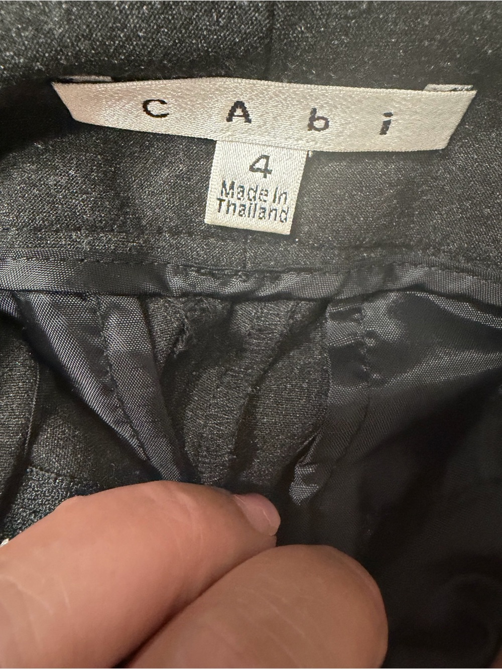 Cabi Style 196 Black Pencil Trouser Pants Size 4 Career Office Stretch Slim Leg